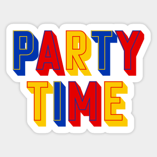 PARTY TIME (Primary) Sticker